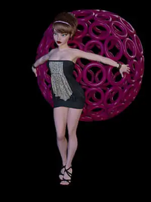 Elegant3 D Model Posewith Abstract Background