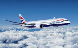 Flying White British Airways Airplane 4K