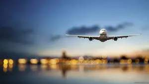 Front Shot Of White Airplane 4K