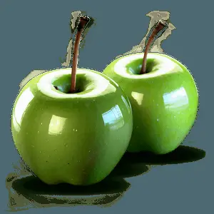 Glossy Green Apple PNG 06132024