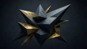 Gold Geometric Abstraction