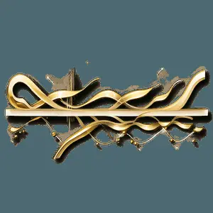 Golden Line Abstract PNG aqi29