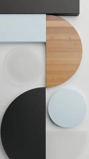 Google Pixel 4k Wooden Abstract Shapes