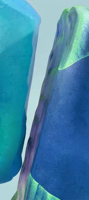 Vibrant Green and Iridescent Blocks on Samsung Full HD