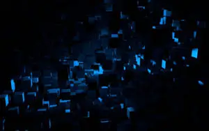Hd Abstract Dark Blue Cubes