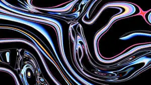a colorful abstract painting on a black background
