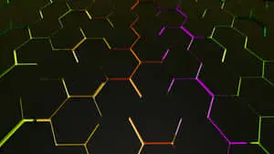 A Closeup of an Abstract Three-Dimensional Hexagonal Structure