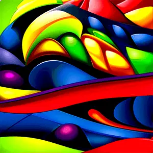 High Contrast Abstract Shapes PNG 06122024