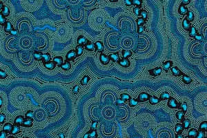 a blue and black abstract pattern