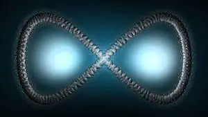 Infinity Symbol Blue Lights 