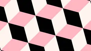 Aesthetic Light Pink Cubic Abstract