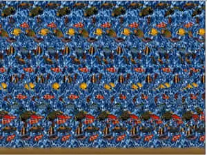 Ocean Clownfish Magic Eye 3D Stereogram Picture