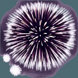 Minimal Mono Firework PNG fwl76
