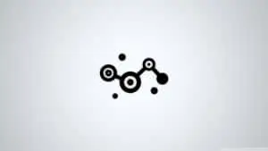 Black Molecules Minimalist Abstract