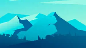 An Aesthetic Minimalist Blue Abstract Artwork 