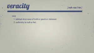 Minimalist Dictionary Veracity Meaning