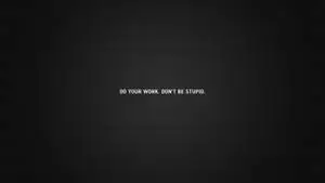 "Minimalist Motivational - Avoiding Stupidity"