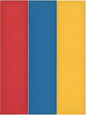 Minimalist Tri - Color: Solid Color Striped Wallpaper