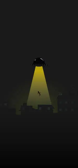 Minimalist UFO Abducting Person