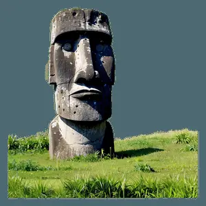 Moai in Nature PNG 05252024