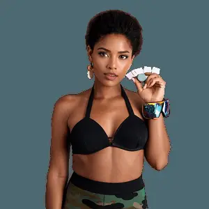 Model with Accessories PNG 4