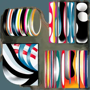 Modern Abstract Shapes Illustration PNG veg