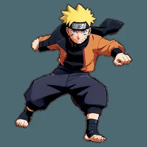 Naruto Determined Run PNG kfm34