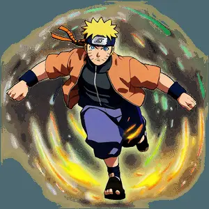Naruto Running Energy Burst PNG vqy
