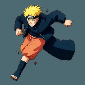 Naruto Running Full Speed PNG jcf