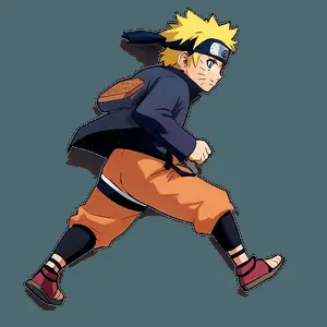 Naruto Running Side View PNG rtk