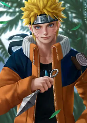 Naruto Uzumaki 4k With Kunai Blade