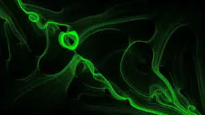 Neon Green Smoke Wavy Pattern