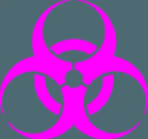 Pink Biohazard Symbol