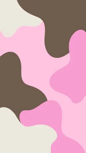 Pink Brown Abstract Art