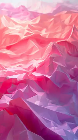 Pink Geometric Landscape Abstract