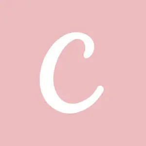 Elegant Pink Minimalistic Letter C