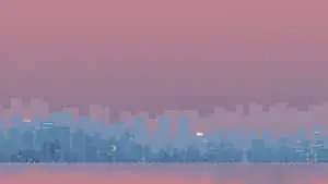 A one-of-a-kind, creative abstract artwork made up of intricate pink pixels.