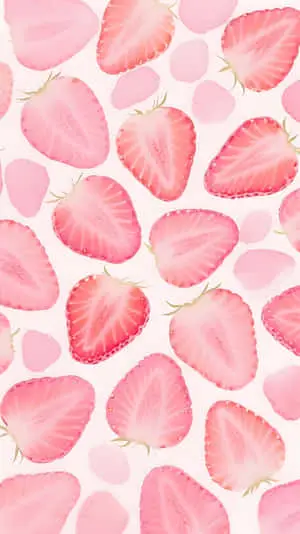 Pink strawberry wallpaper
