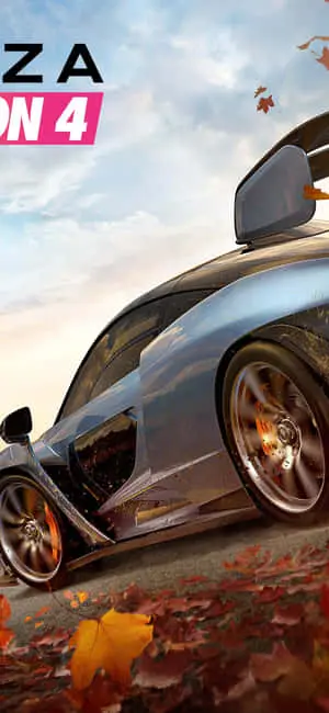 a car driving through the fall leaves in need for speed 4