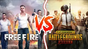 PUBG VS Free Fire Neon Border