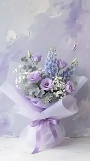 Purple - Toned Bouquet: Fresh & Romantic Wallpaper