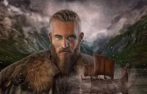 Ragnar Lothbrok 4K Ship And Water Art