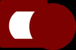 Red Circle White Curve Graphic