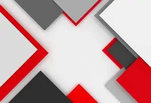Red Gray White Platonic Solid Abstract