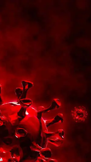 Red Virus Abstract Artwork