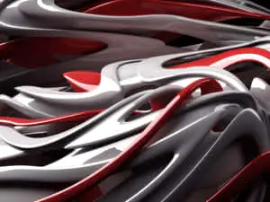 A Bold Red, White and Black Abstract Design
