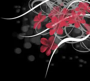 Red, White and Black Abstract Design