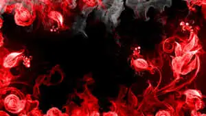 A Bold Red White and Black Abstract Art
