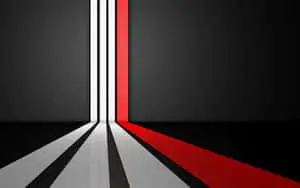 Brilliant Red White and Black Abstract Art