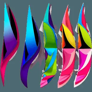 Retro Inspired Abstract Shapes PNG 06122024
